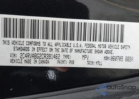 2012 Volkswagen Routan Se из США, поврежденный, VIN 2C4RVABG2CR391462